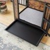 VisioGear 27.48" Dog Crate Furniture, Wooden Dog Crate Table with 2 Sliding Doors, Decorative Pet Crate House, Rustic Brown, 27.48"*20.12"*24.57" - 4 of 4
