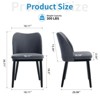 Dining Chairs Set of 2， Upholstered Fabric Dining Room Side Chairs, Modern Dining Chairs with Padded Seat， Modern Dining Chairs for, Kitchen, Cafe - 2 of 4