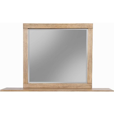 Alpine Furniture Easton Mahogany and Veneer Dresser Mirror, Sand
