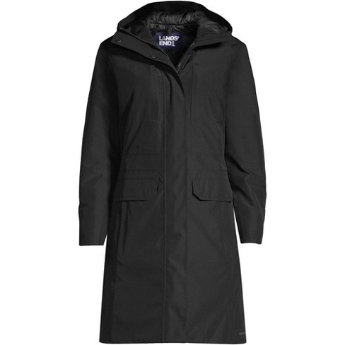 Lands' End Women's Waterproof Insulated Raincoat - Small - Black : Target