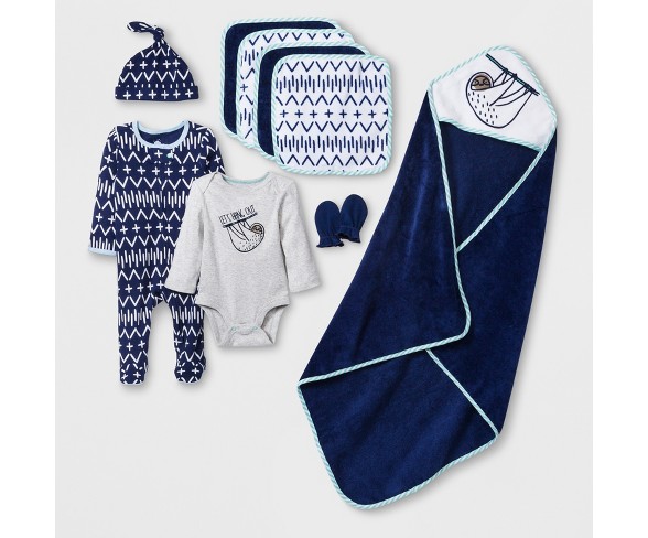 Baby Boys' 10pc "Take Me Home" Layette & Bath Set - Cloud Island&#153; Blue Newborn