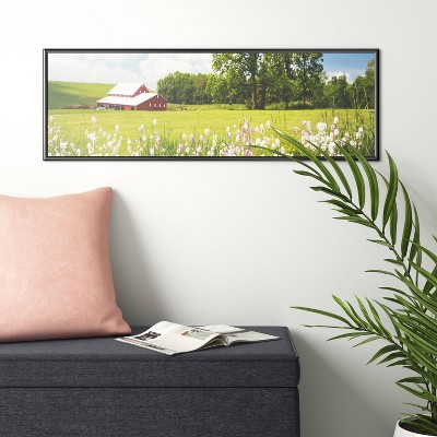 11.75" x 36" Panoramic Poster Single Image Frame Black - Room Essentials™