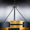 Urban Ambiance Luxury Contemporary Chandelier 20''H x 26''W,  Midnight Black Finish,  Gambier Collection, UHP3861 - 4 of 4