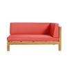 GDFStudio Caspian Outdoor Acacia Wood Left Facing 4 Seater 88.5" Sectional Sofa with Cushions - 4 of 4