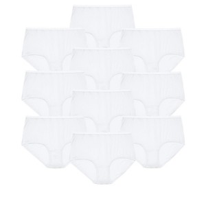 Comfort Choice Plus Size Full Coverage Nylon Brief 10-Pack - 1 of 4