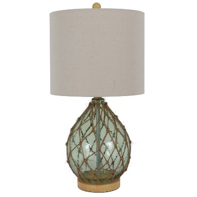 23" x 12" Rayna Rope Wrapped Table Lamp Blue - Decor Therapy