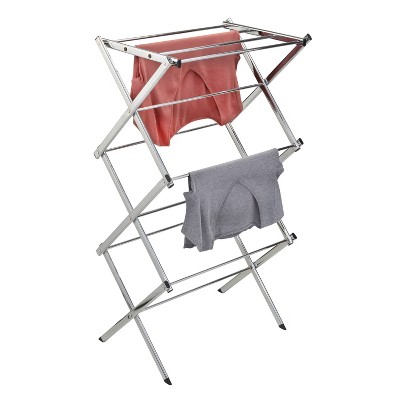 Chrome Slim-Profile Collapsible Clothes Drying Rack
