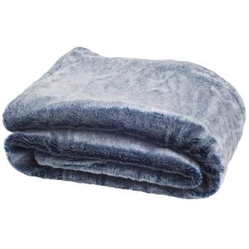 Skyler Plush Throw Blanket - Blue/White - 50" x 60" - Safavieh .