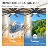 Airsurfer 72" Ceiling Fan with Light and Remote Control 12 Reversible Blades Ceiling Fan with 6-Speed Quiet DC Motor, 3 Color LED Light - 3 of 4