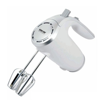Better Chef 5-Speed 150-Watt Hand Mixer White with Silver Accents