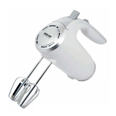 Better Chef 5-Speed 150-Watt Hand Mixer White w/ Silver Accents