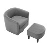 CAVINAS Accent Chair, Swivel Accent Chair 360～ Comfy Recliner Corduroy Arm Chair Single Sofa with Ottoman for Living Room Bedroom - 4 of 4