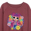 Women's - LOL Surprise! - Skater Chick w/ Flowers Lightweight French Terry Wide Neck Long Sleeve Shirt - 2 of 4