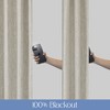 Awesome Home  Linen Texture Blackout Grommet Curtains Pair(2 Panels) - 2 of 4