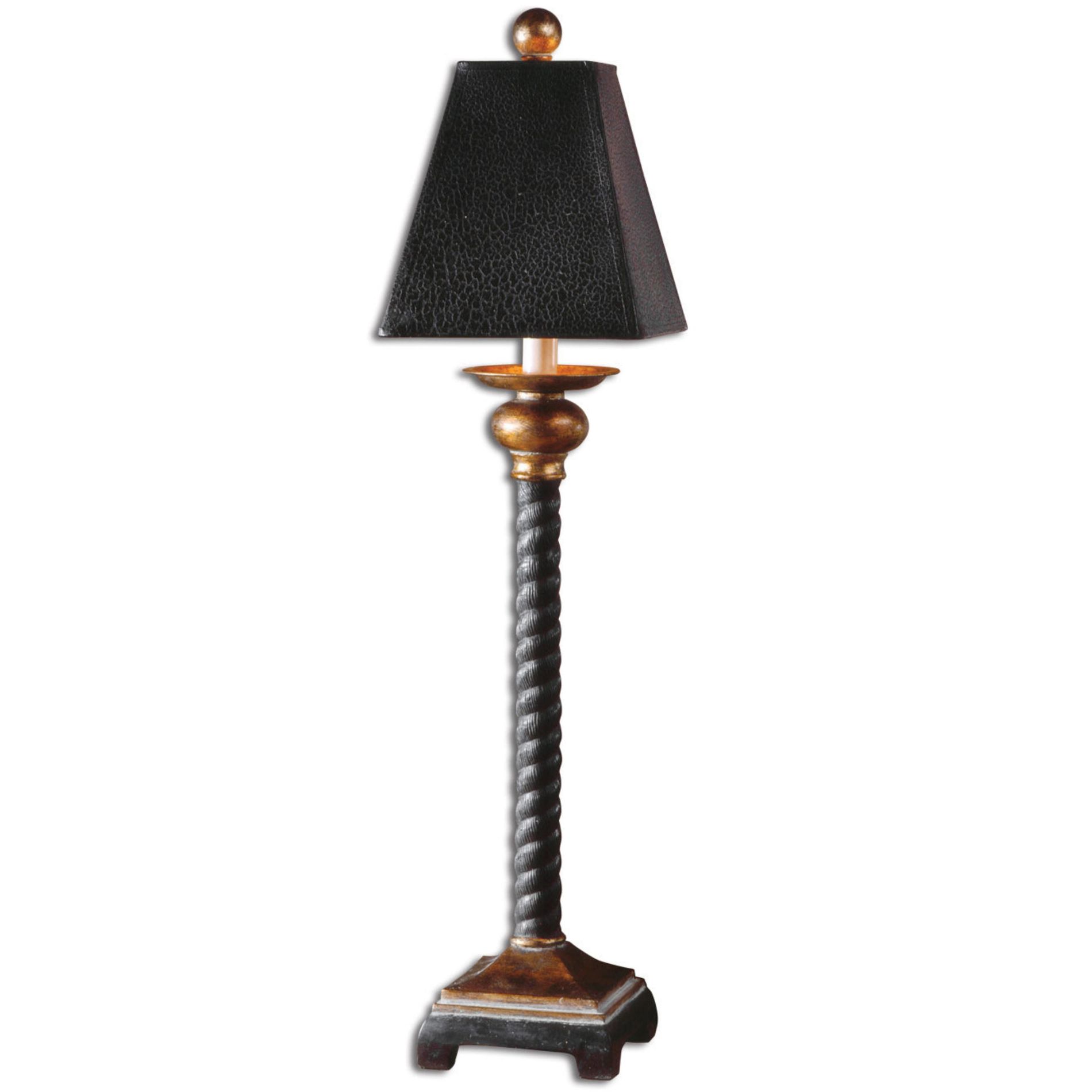 Uttermost Bellcord Black Buffet Lamp – Elegant Resin Accent Lighting