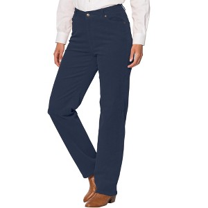 Woman Within Corduroy Straight Leg Stretch Pant - 1 of 4