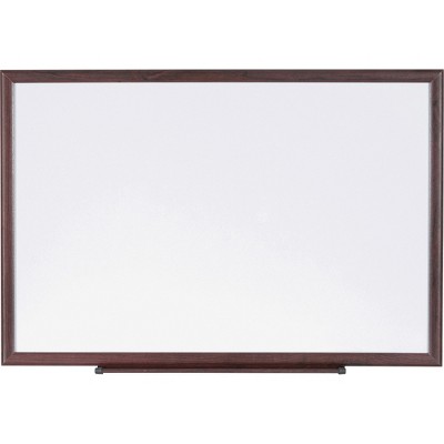 Lorell Dry-Erase Board Wood Frame 8'x4' Brown/White 84170