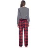 Ashford & Brooks Women's Long Sleeve Cotton Top Fleece Pants Pajama Set - 4 of 4