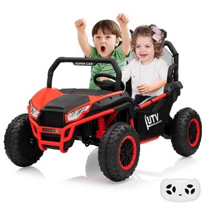 2 Seater 24V Ride On Car,Electric Vehicle Utv Car for Kids,400W Motors Electric Truck with Remote - 1 of 4