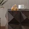 Okak Nesting Coffee Table Set of 2, Ribbed Cylinder End Tables, Vintage Farmhouse Style for Living Room Office Balcony Yard - 3 of 4