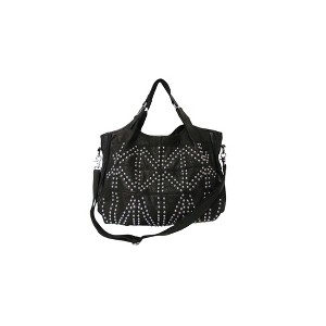 AmeriLeather Spirit Leather Tote – Lambskin Bag with Native Sand-Art Design & Studded Detail, 15.75" L x 12.5" H x 6" W - 1 of 4