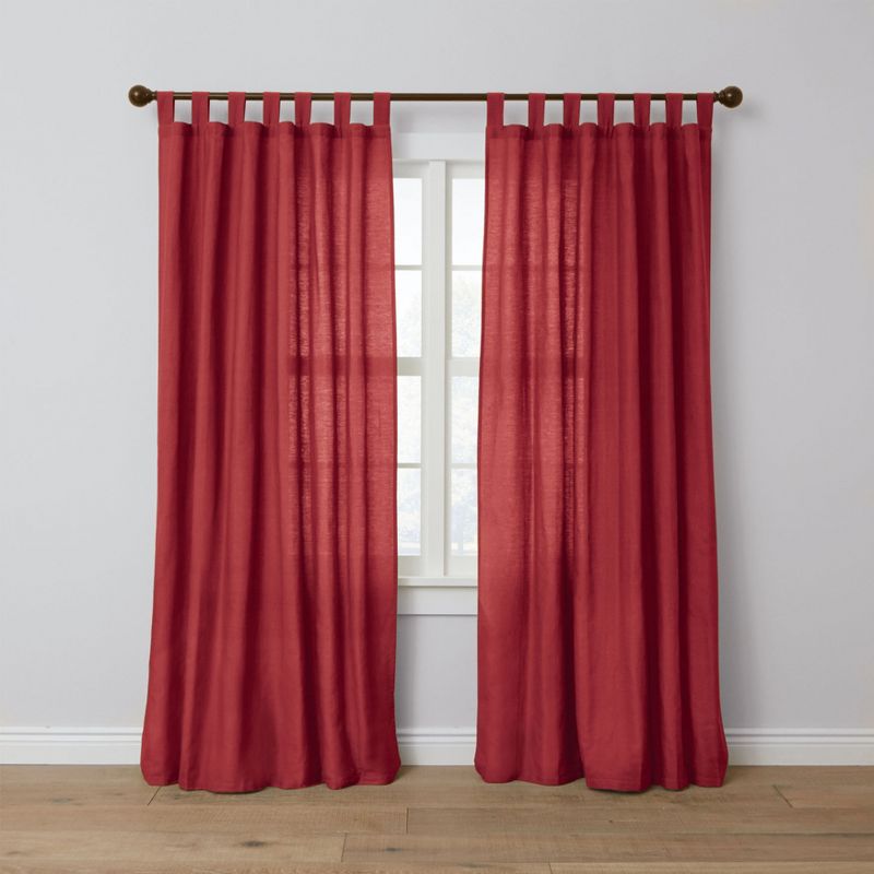 BrylaneHome Poly Cotton Canvas Tab-Top Panel Window Curtain, 1 of 2