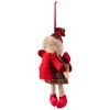 Northlight Plaid Angel Girl with Jute Pigtails  Christmas Ornament - 8.5" - Red and Beige - image 4 of 4