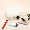 Unique Bargains Cosmetic Travel Zipper Multi-functional Small Plush Makeup Bag 1 Pc - 2 of 4