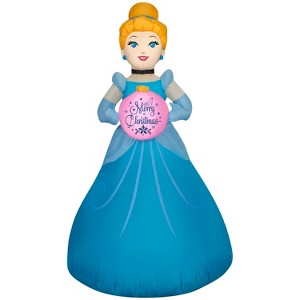 Gemmy Christmas Inflatable Cinderella with Ornament, 3.5 ft Tall, Multi - 1 of 4