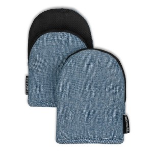 Home Mart Goods Blue Denim Heat Resistant Thick Soft Quilted Lining Kitchen Mini Oven Glove Mitts - 1 of 4