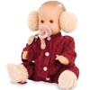 Gotz: Sleepy Aquini Jubillee - 13″ Drink & Wet Girl Baby Doll, Red Knit Outfit - 2 of 4