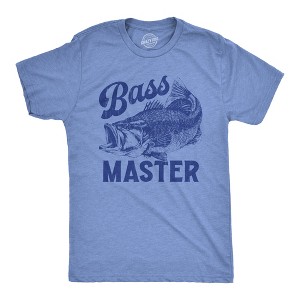 Mens Bass Master T Shirt Funny Sarcastic Fishing Professional Fish Graphic Novelty Tee For Guys - Crazy Dog Men's T Shirt - 1 of 4