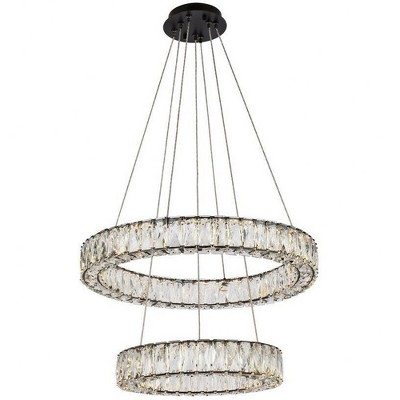 Elegant Lighting Monroe 2 - Light Pendant in  Black