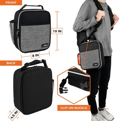 Heather Gray Insulated Nylon and Polyester Adult Tote Bag
