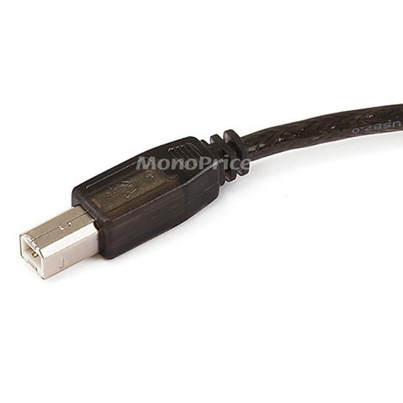 Monoprice USB 2.0 Cable - 49 Feet - Black | USB Type-A to USB Type- B, Active, 28/24AWG, 3 of 5