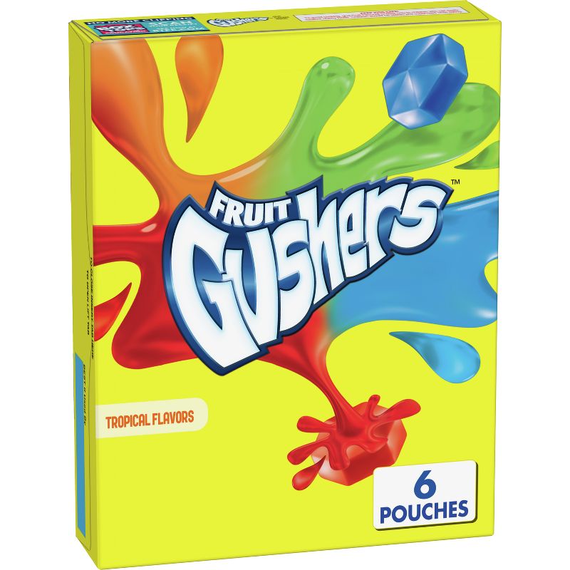 Fruit Gushers Tropical Flavored Fruit Snacks - 6ct, 1 of 9