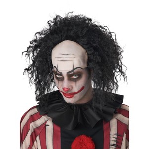 California Costumes Clown Pattern Baldness Bald Cap Adult Wig (Black) - 1 of 2