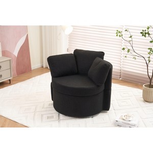 NicBex Swivel Chair with Storage Accent Chair With Back Cushion Living Room Chair for Reading Room, Bedroom - 1 of 4