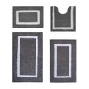 Hotel Bath Rug 100% Premium Cotton Tufted Weave Two Tone Reversible 4 Piece Bathroom Rug Set, Super Soft & Water Absorbent, Machine Washable Bathmat - 2 of 4