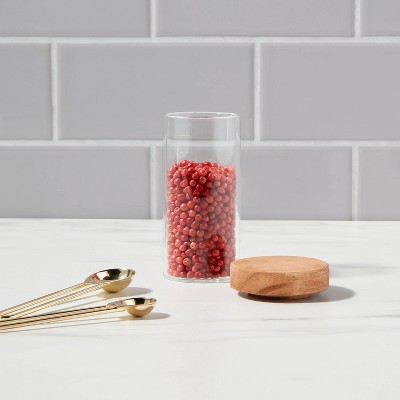 4oz Glass Round Spice Jar with Wood Lid - Threshold&#8482;