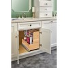 Rev-A-Shelf Floor Mount L Shaped Wood Sink Vanity Cabinet Base Storage Organizer with Soft Close Slides and Bins - 4 of 4