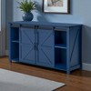 Mshliw 55.1" Farmhouse Sideboard with Sliding Barn Doors and 4 Drawers, Buffet Storage Cabinet with Power Outlet, Modern Rustic Console Table - 4 of 4