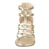 Allegra K Women's Cage Strappy Back Zipper Gladiators Chunky Heels Sandals - 3 of 4