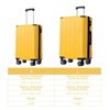 FONTOI Hardshell Luggage Sets 2 Piece(20/28), Expandable(only 28") Suitcases with Double Wheels, Carry-on Luggage, Yellow, 18.5"*11.6"*27.5" - 3 of 4