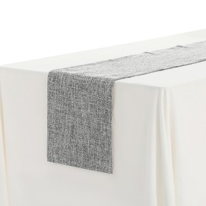 Unique Bargains Daily Home Decoration Long Faux Linen Table Runner Solid Color 1 Pack - 1 of 4