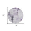 Purple Lavender And Gray Abstract Washable Indoor Outdoor Area Rug - 3 of 4
