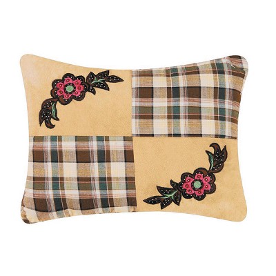 C&F Home 12" x 16" Rustic Damask Patch Pieced Throw Pillow