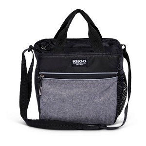 Igloo 9 Can Balance Mini City Cooler Lunch Tote- Gray/Black - 1 of 4