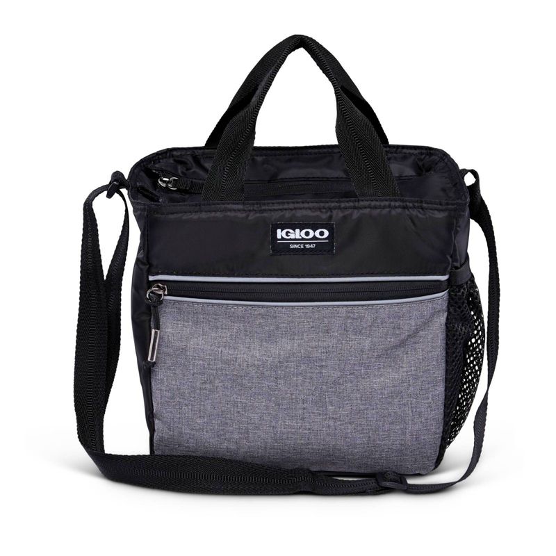 Igloo 9 Can Balance Mini City Cooler Lunch Tote- Gray/Black, 1 of 17