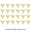 Big Dot of Happiness Gold Glitter Mermaid Tail - No-Mess Real Gold Glitter Cut-Outs - Baby Shower or Birthday Party Confetti - Set of 24 - 2 of 4
